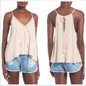 ASTR Cream Floral Tank Top